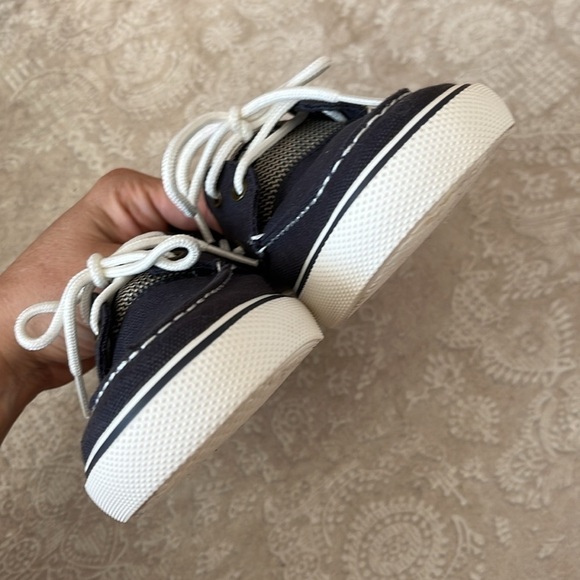 Brand New Sperry Top-Sider Hook & Loop Navy Nautical Boat Shoes Lace Up Loafers - Picture 11 of 16